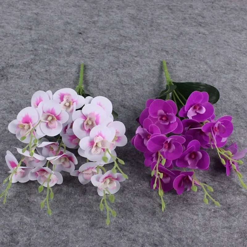 Artificial flowers 3d orchid decoration butterfly phalaenopsis fake flowers - view 4