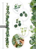 Artificial plants suspended from eucalyptus for interior and exterior decoration - 170cm 1 Piece