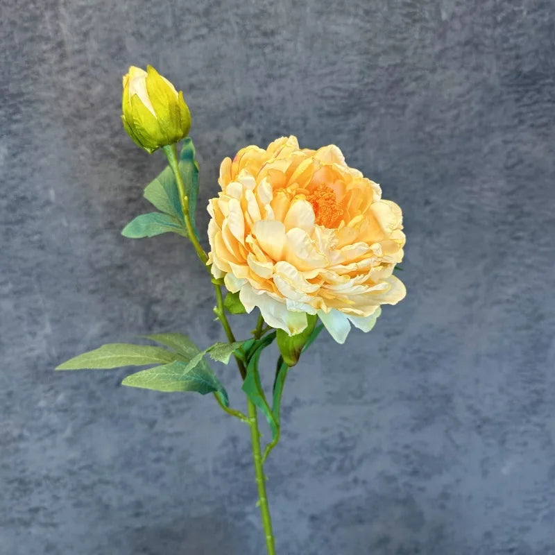 Retro peony silk flowers for wedding decoration party accessories - Champagne