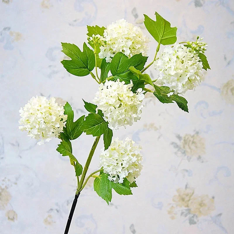 Silk Hortensia Snowball Artificial Flower Arrangement, Style One - view 3
