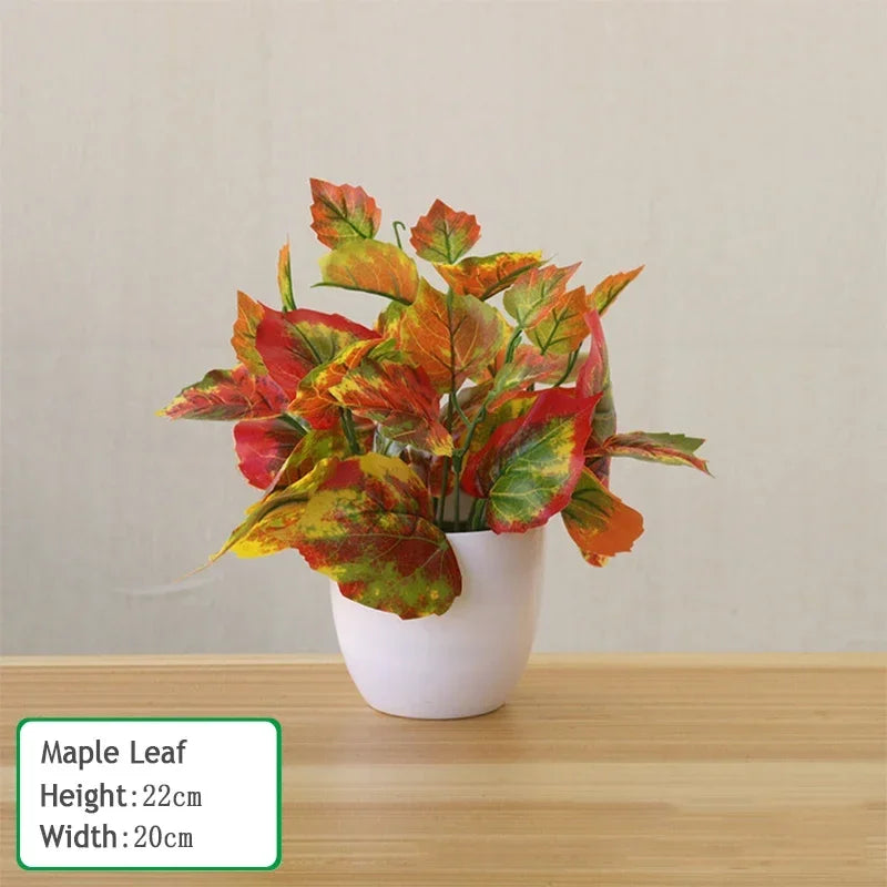 Artificial bonsai plants interior decoration for your space - Maple Leaf / 22x20x20cm