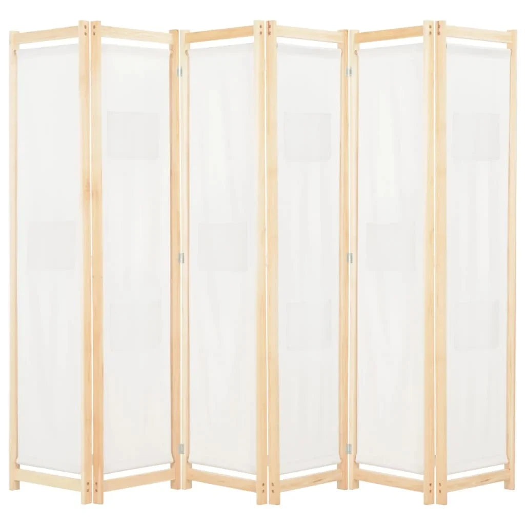 6-panel cream parting Wall, 240x4 cm fabric