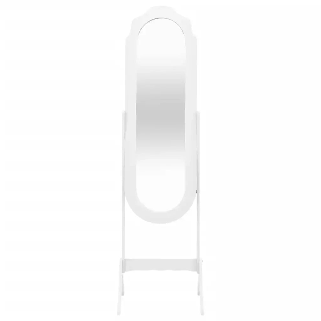 White floor mirror 45,5x47,5x160 cm wood engineering interior decoration wall Decker living room decoration - view 2