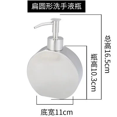 Stainless steel soap dispenser for hands and bodies - Flat - 390ml