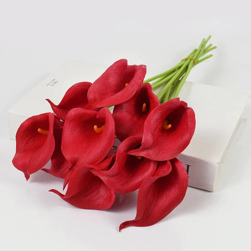 Lot of artificial flowers lys calla for wedding and decoration - Je / 5 Pieces