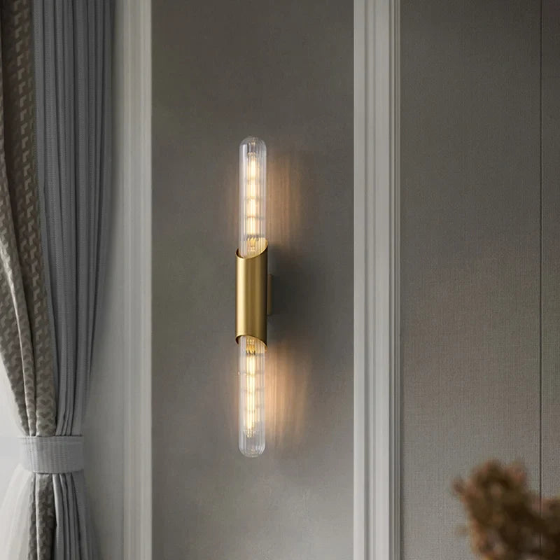 All Copper wall sconce, Simple And Minimalist Bedroom Headboard Light Luxury Staircase New Living Room Tv Background wall sconce - view 6