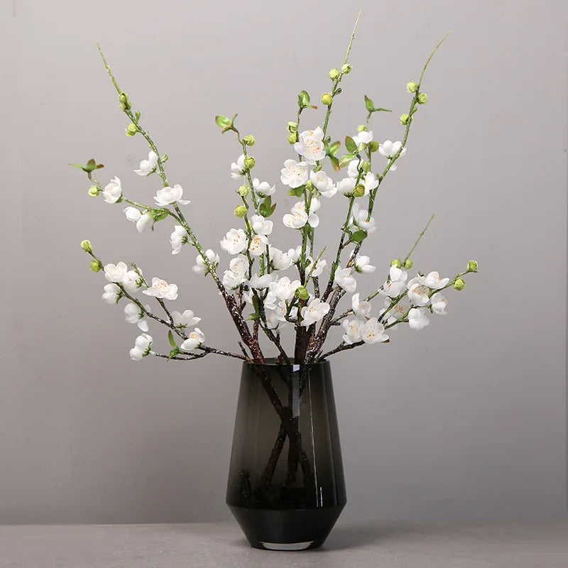Artificial cherry flower branches for wedding decoration - White