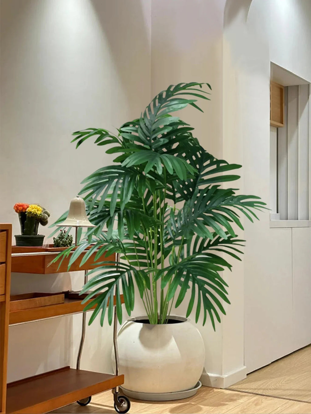 Artificial palm with tropical leaves for interior decoration - view 2