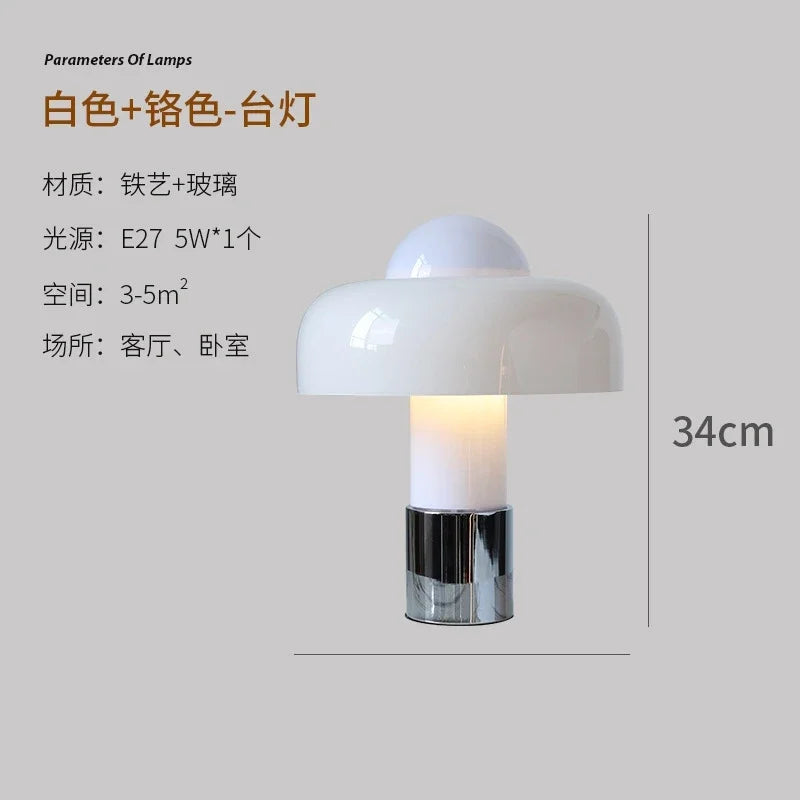 Minimalist creative table lamp for children modern decor - White
