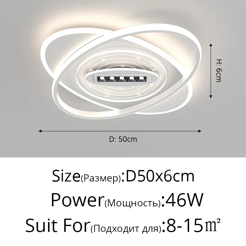 Nordic led ceiling for interior and warm atmosphere - A White / Trichromatic Light
