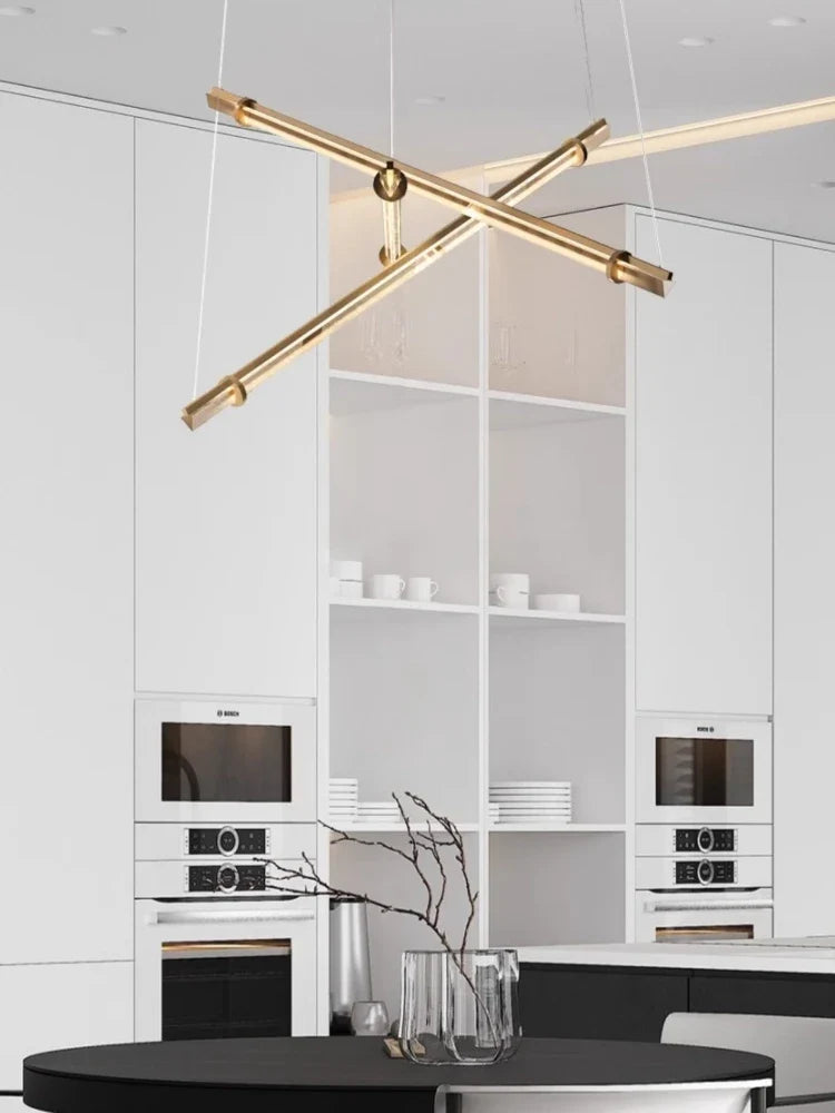 Modern acrylic and copper decorative minimalist design - view 4