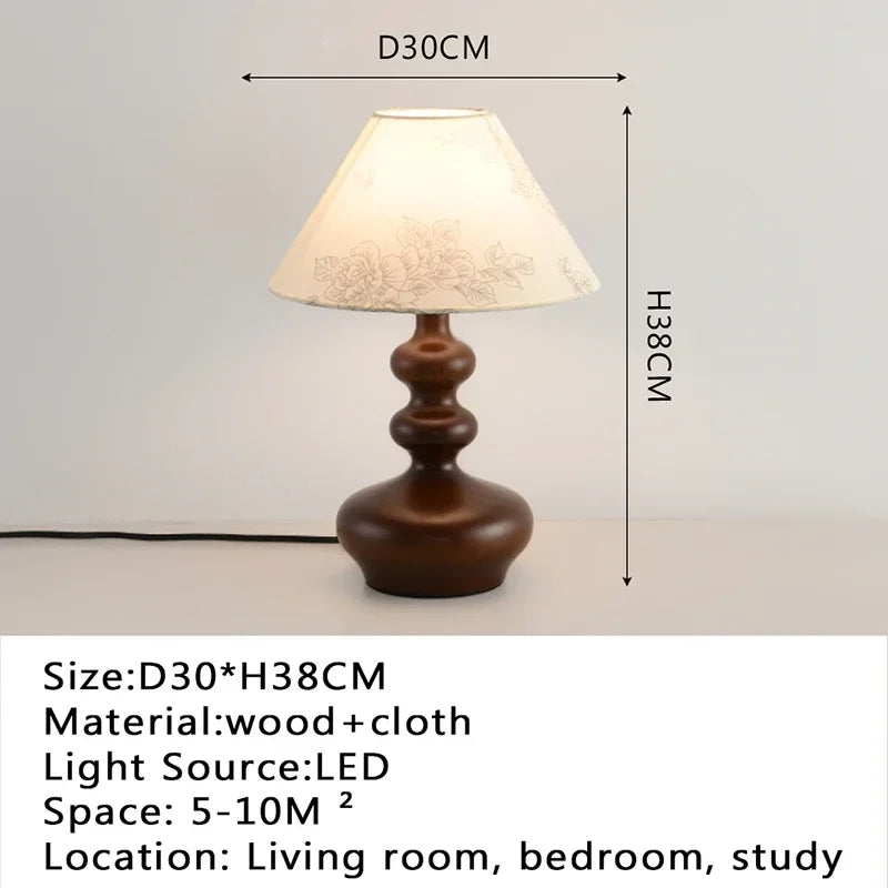 Modern desk lamp, retro creative living room, study room, villa, hotel bedroom, interior decoration, glossy LED bedside lamp - Style  E / EU Plug