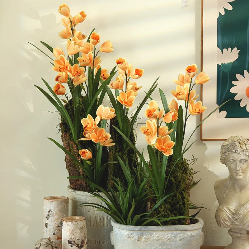 Artificial cymbidium flowers for wedding decoration and events - view 4