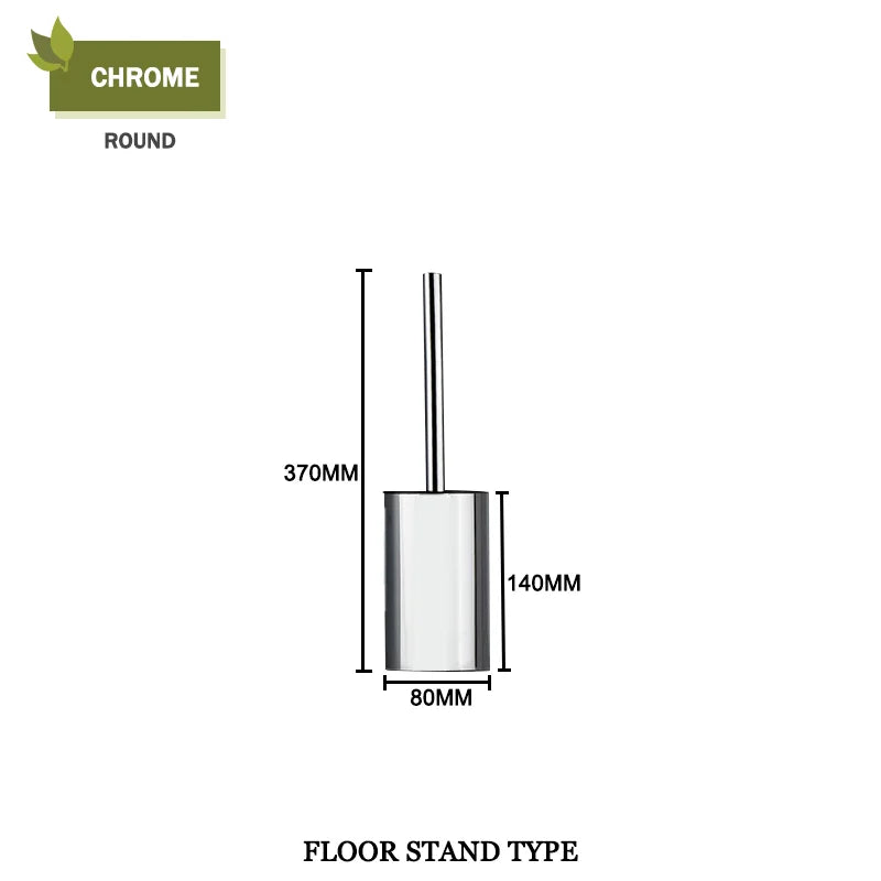 Durable and elegant bathroom brush holder set for bathroom - Plancher Court Chrome R
