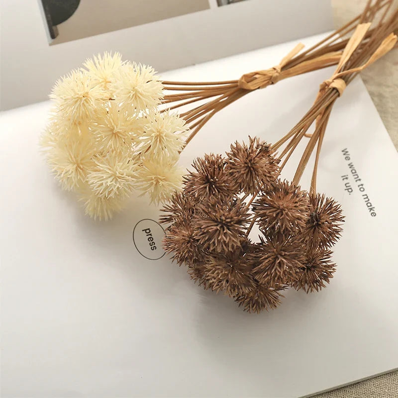 Set of 12 artificial dandelion balls for decoration and gifts