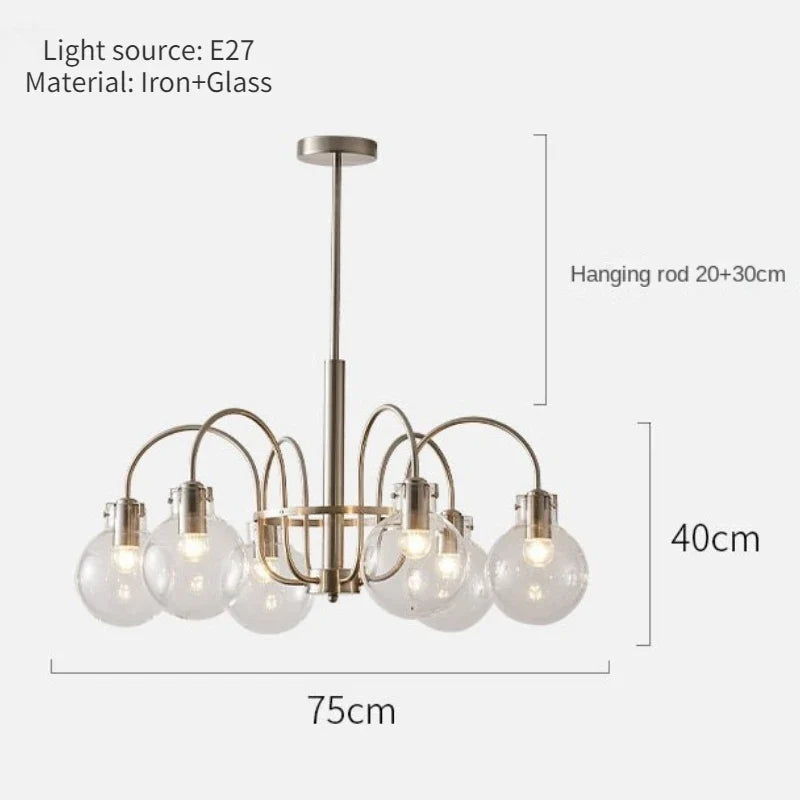 LED minimalist modern pendant light for elegant interior - D 75cm / 3 modifiables