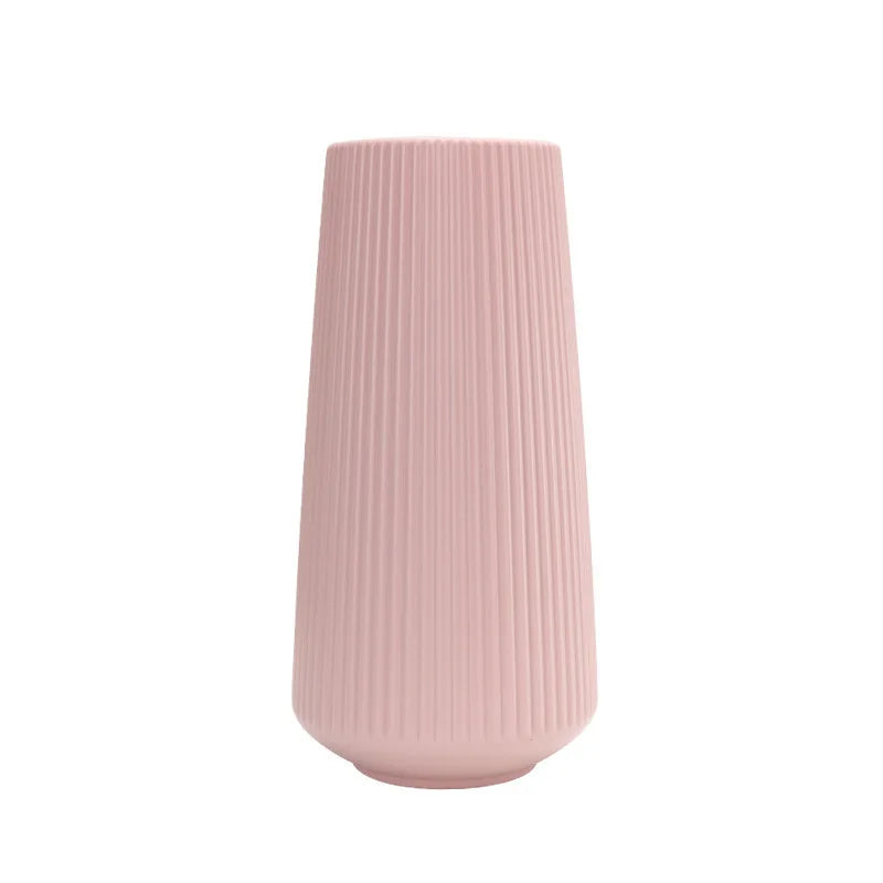 Nordic Style Plastic Vase Ornaments, Flower Arrangement, Home Living Room Decoration, Dried Flower Creative Art, Desktop decor - 3515 pink