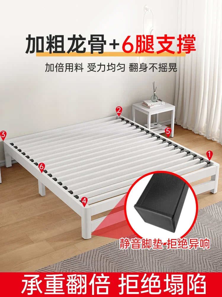 Single tatami bed frame, modern and simple home master bedroom, 1.8-meter double iron bed - view 2