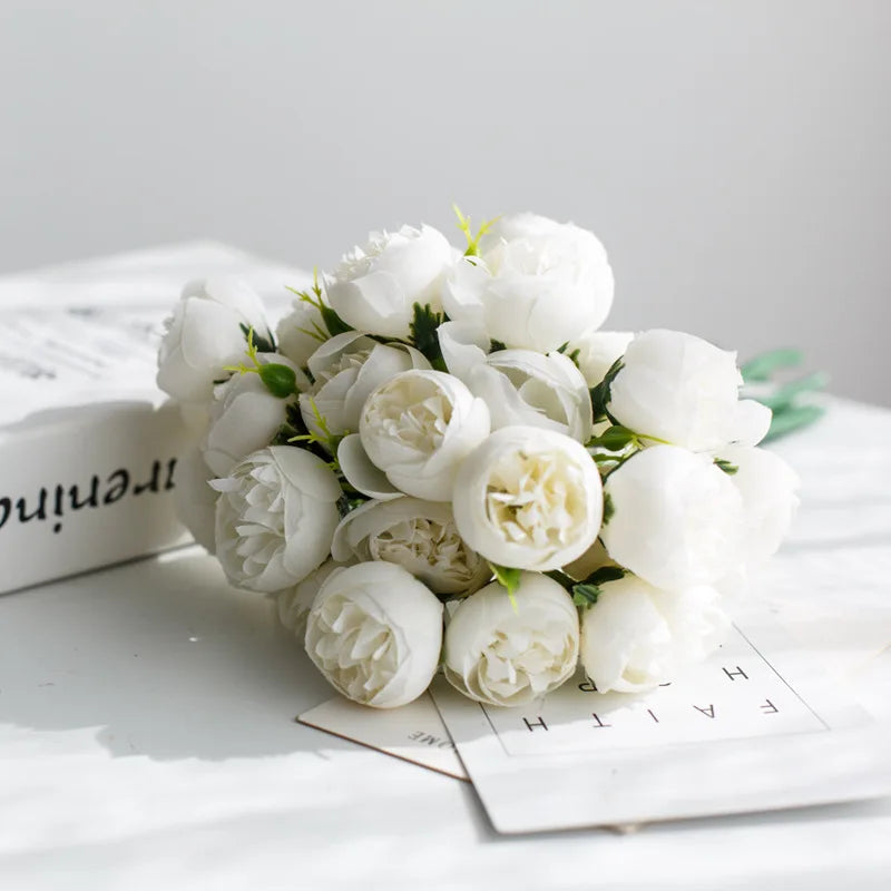 27 artificial peonies heads for wedding decorations and DIY - view 5