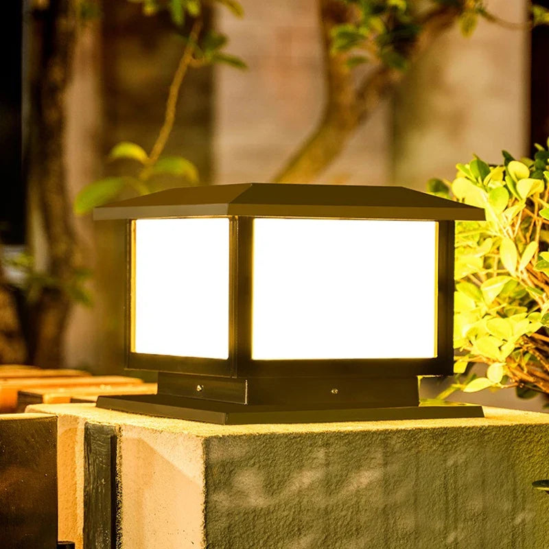 LED solar light column with remote control for outdoors - view 8