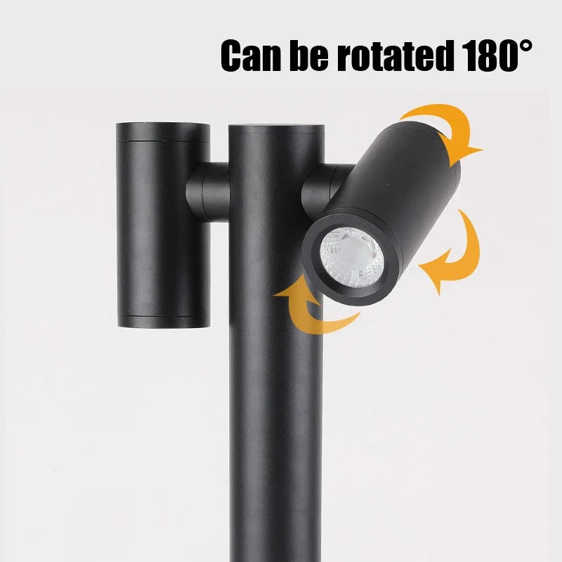 Garden lamp double rotating head creative outdoor lighting - view 4