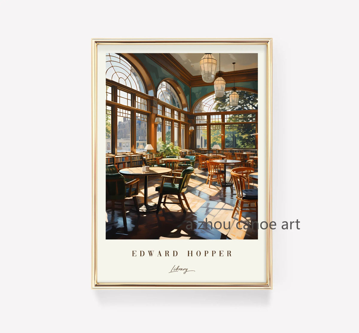 Edward Hopper American Life Modern Wall Decor Poster Set - 60X90cm Unframed / 5