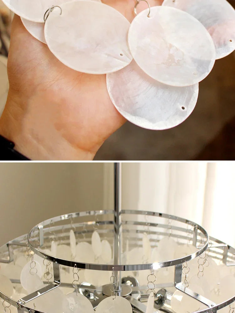 French style shell chandelier for elegant interior - view 6