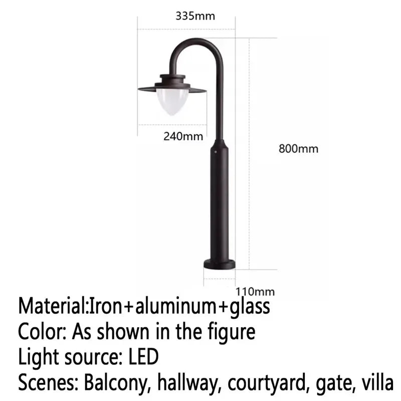 Led outdoor lamp for garden and courtyard - O  H80CM Electric
