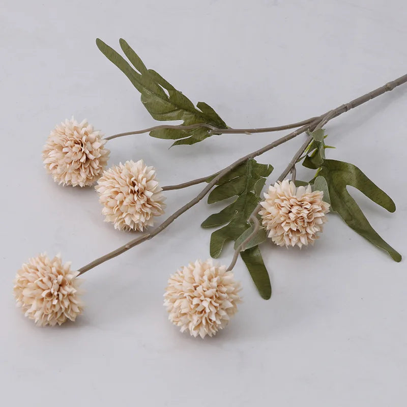 Artificial flowers dandelion decoration wedding gift bouquet saint-valentin - Light Coffee