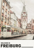 Displays tourist sites of German cities in decorative canvas - 40X50cm Unframed / 16