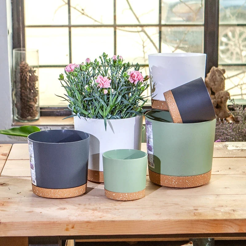 Automatic flower pots with garden and plant saucer - view 2