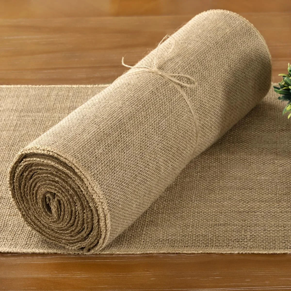 Natural Jute table runner rustic farm style - view 2