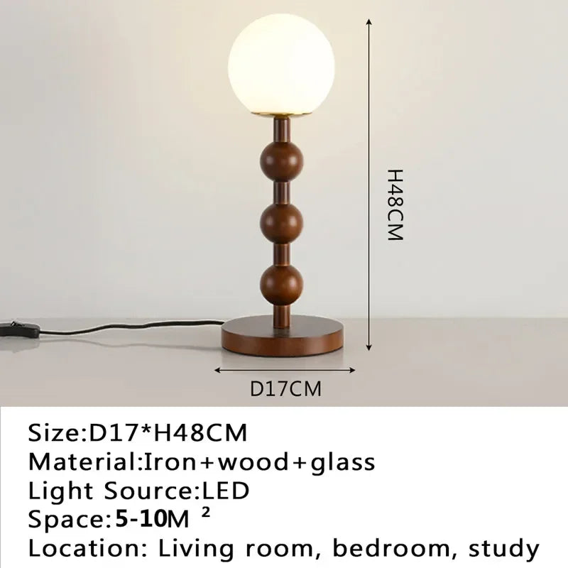 Modern desk lamp, retro creative living room, study room, villa, hotel bedroom, interior decoration, glossy LED bedside lamp - EU Plug / EU Plug