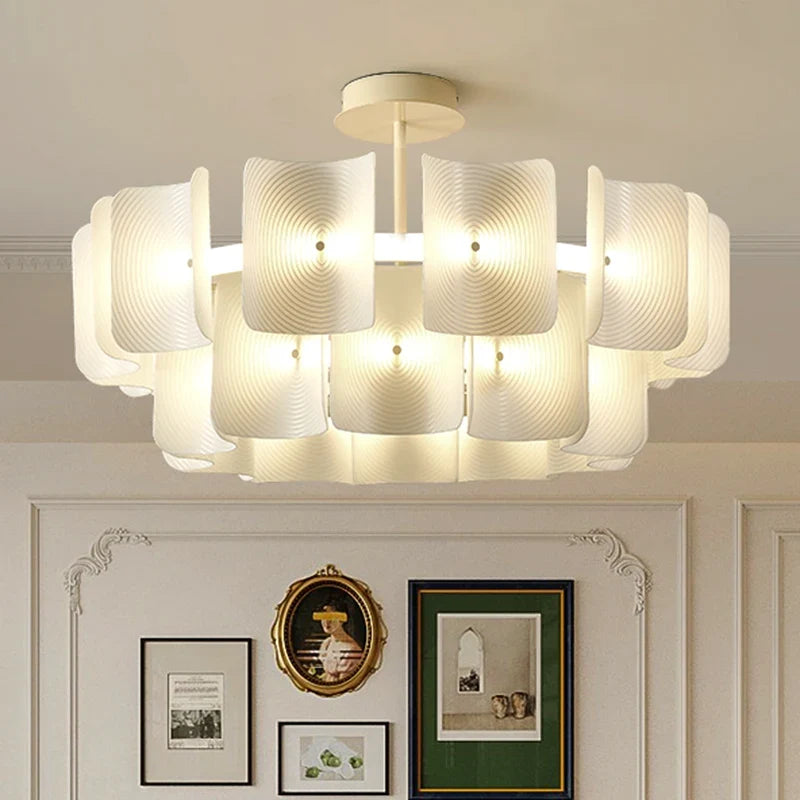 Newly designed LED chandelier, fingerprint chandelier, luxurious living room, bedroom, villa, hotel lobby, bright acrylic chande - view 3