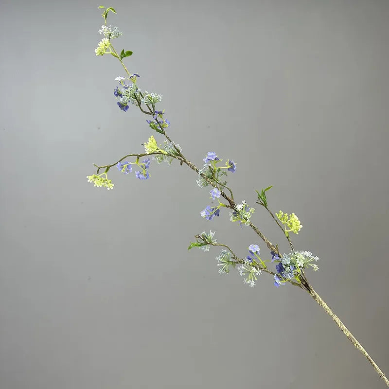 Artificial flower table decoration and snow willow - Blue
