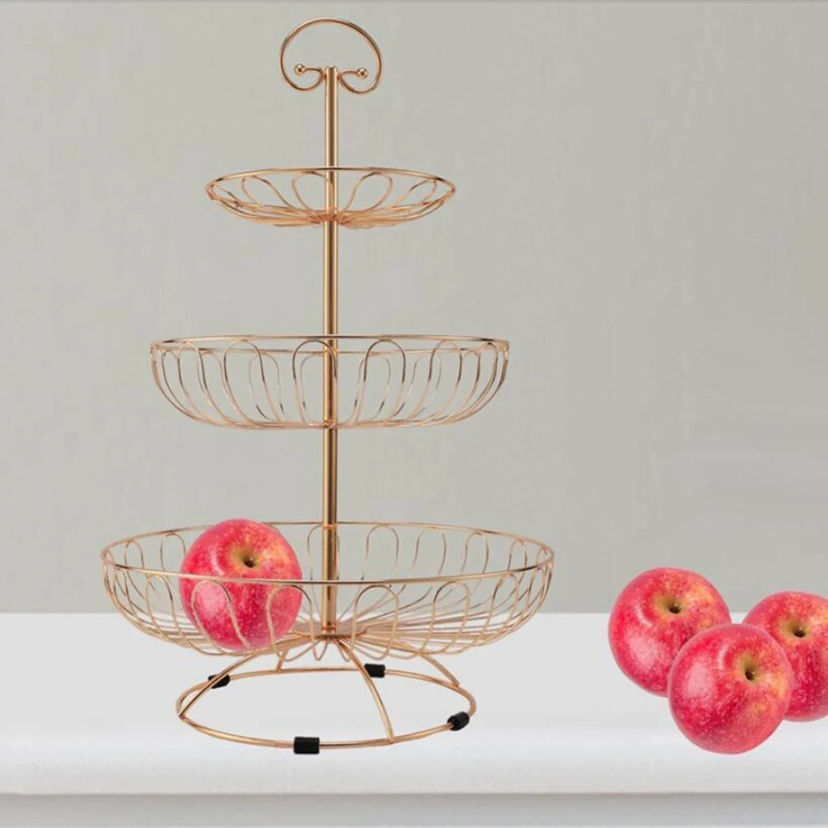 Three-level fruit basket in wire - view 4