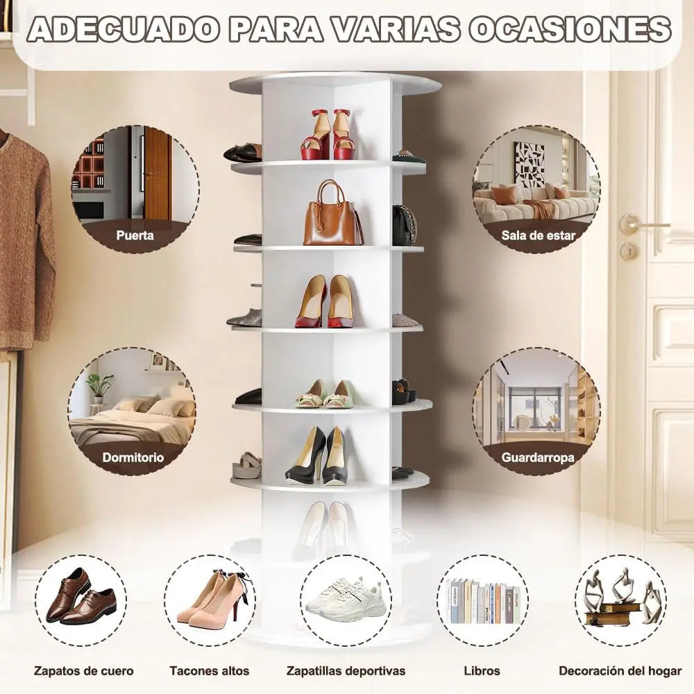 360 degree rotary shoe organizer - view 5