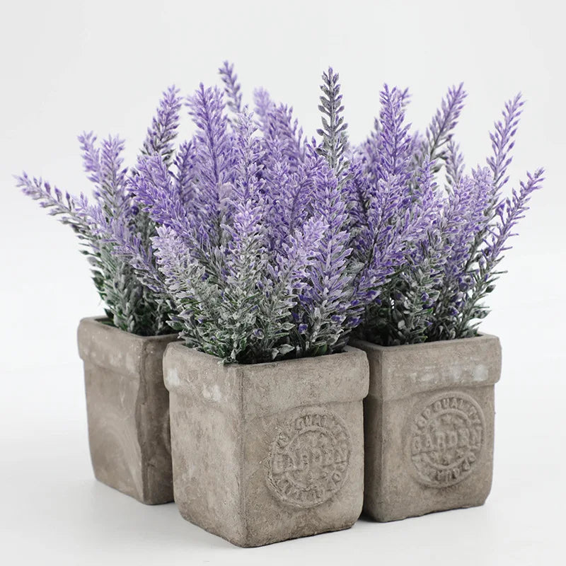 Artificial lavender plants for wedding and party interior decoration - view 2