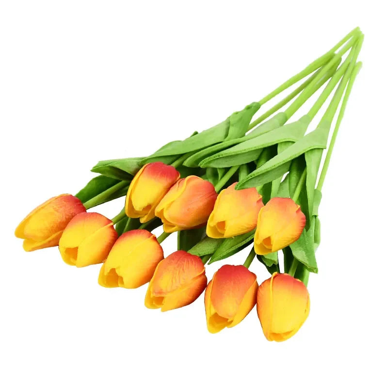 10 artificial tulips for wedding decoration and garden - P