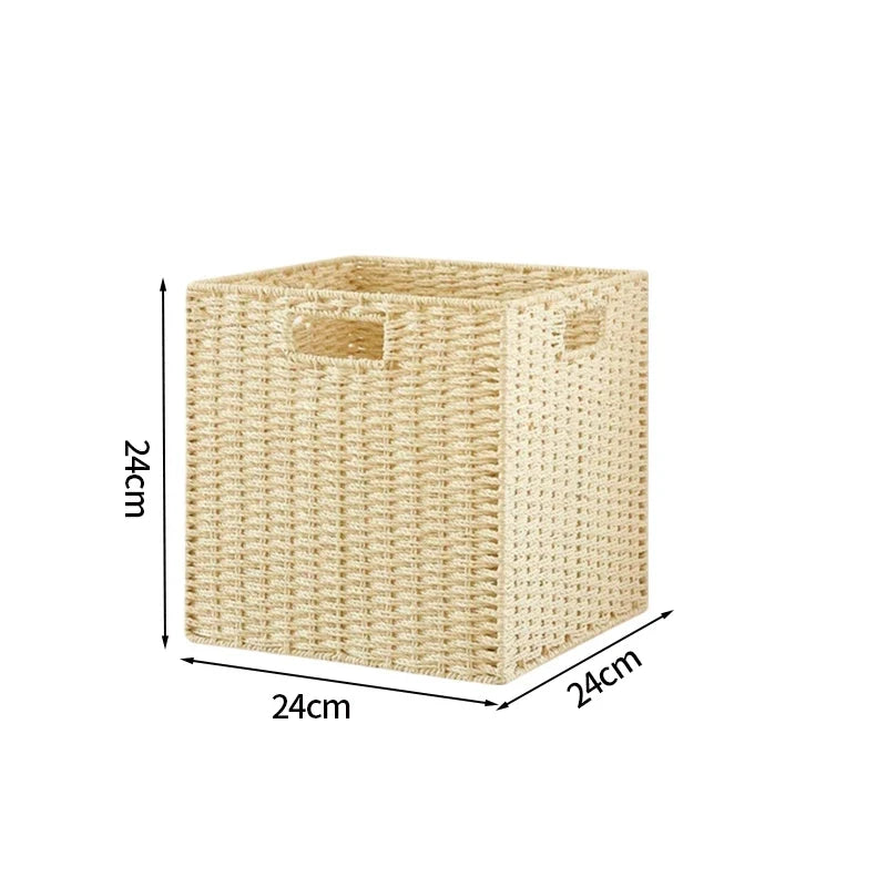Wicker picnic basket for various storage - S3 24x24x24cm