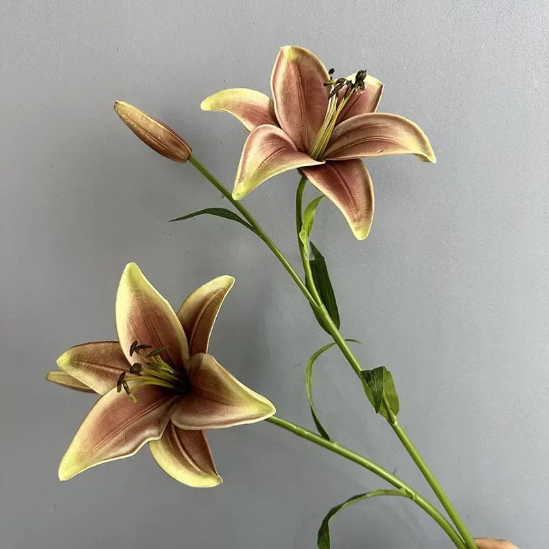 Artificial lys branch floral decoration for interior - view 5