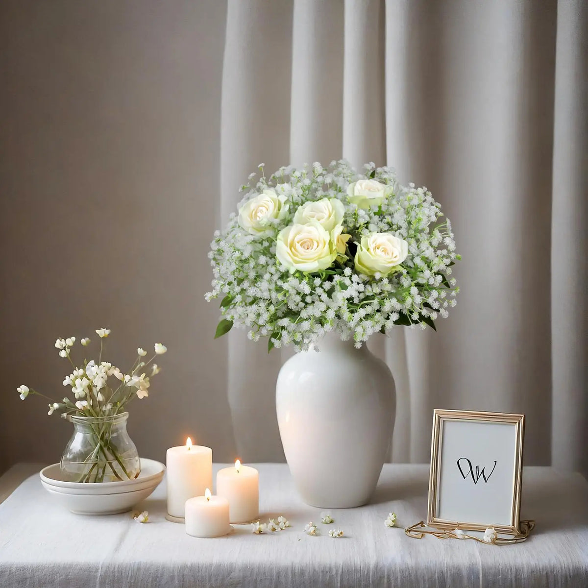 Bouquets of artificial flowers for festive decoration and wedding - view 9