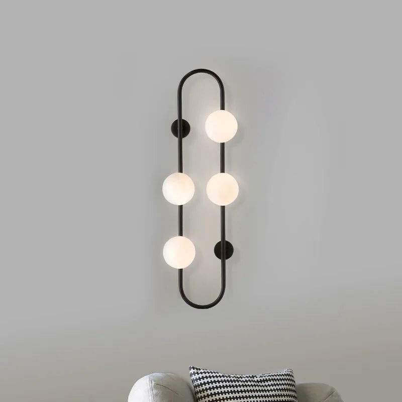 Modern wall sconce in white glass for interior decoration