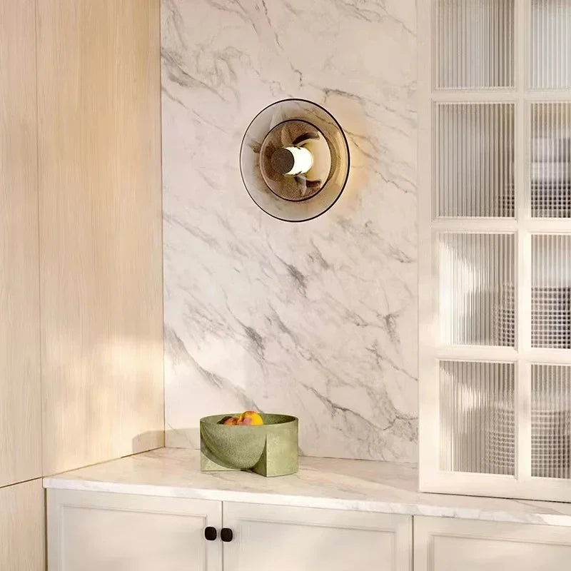 Modern glass wall sconce for elegant interior decoration - view 2