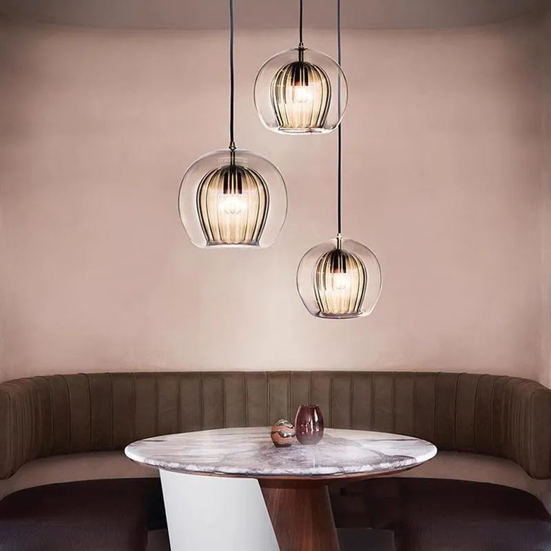 Modern glass chandelier for a creative interior - view 2