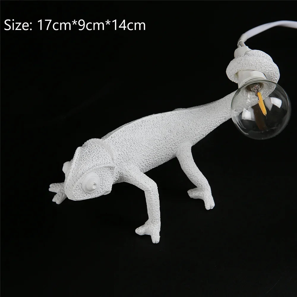 Nordic lizard nightlight modern decorative lamp in resin - E