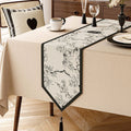 Vintage table runner pink flowers green foliage - 30x120cm