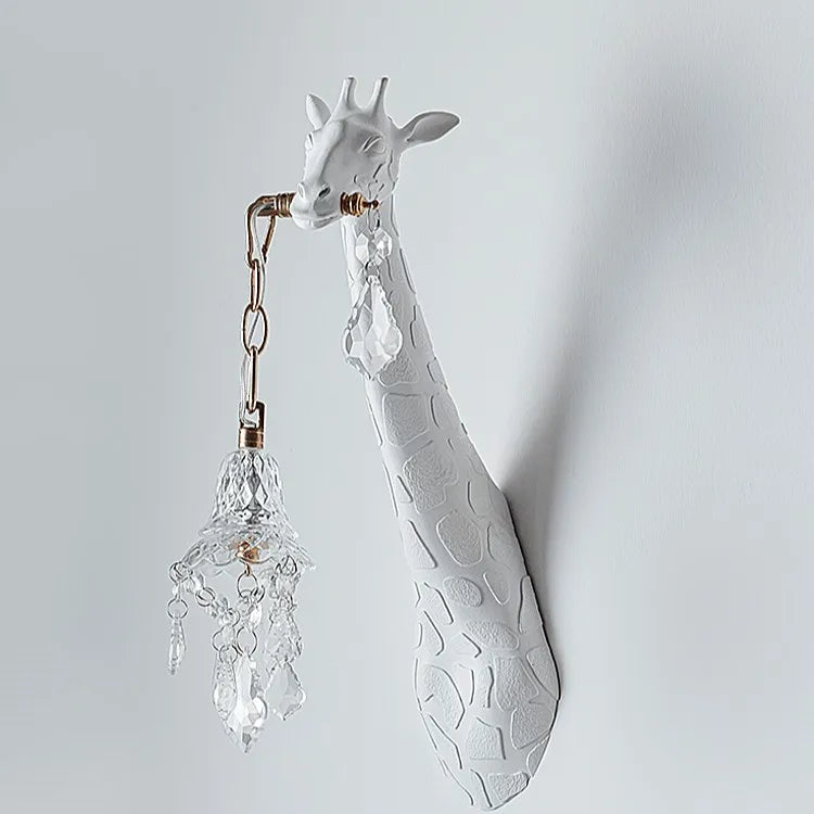 Giraffe wall sconce in resin and crystal with decorative led - view 4