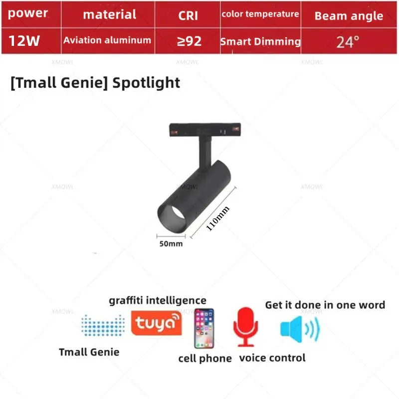 Intelligent voice-controlled lamp with integrated lighting - Tmall Intelligence / 1 pcs 12W Spotlight