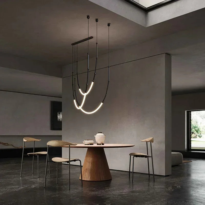 Modern led pendant light for elegant and stylish interior decoration - 3 Heads Black / Natural Light